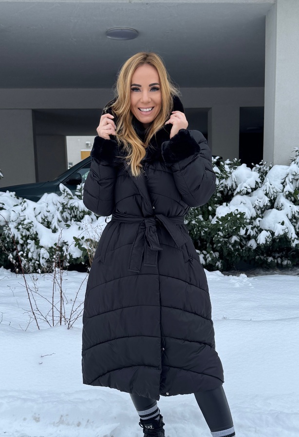 Glint kabát fekete – Innova Fashion